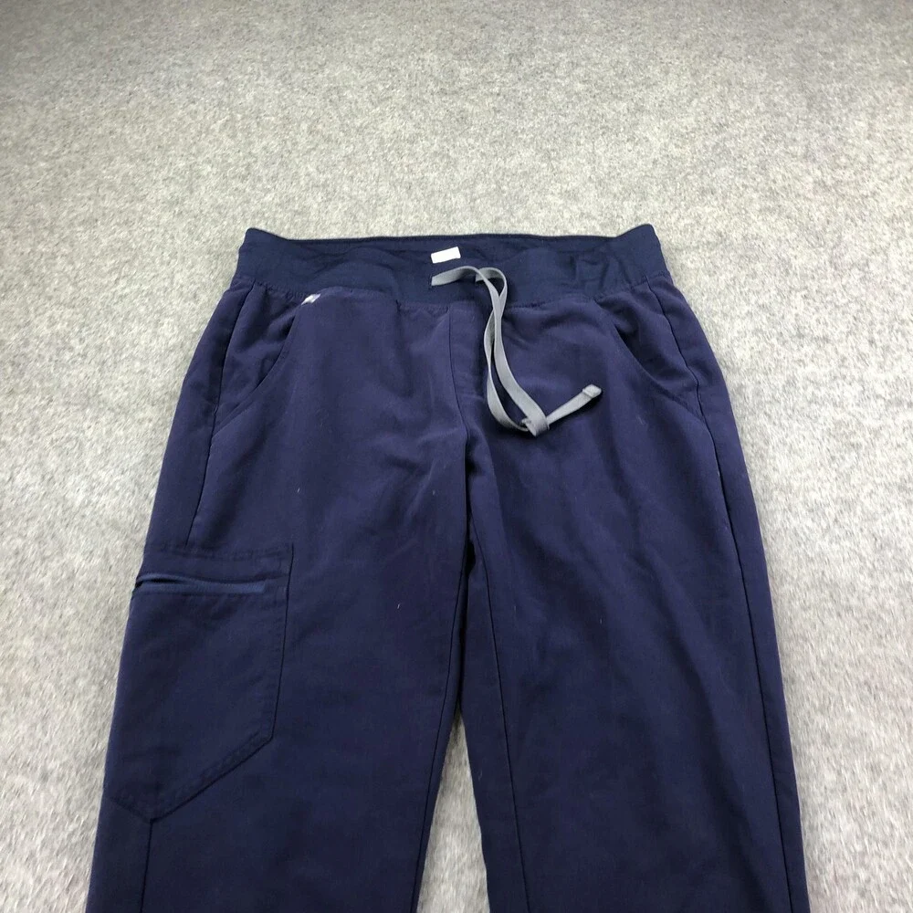 FIGS Scrub Pants Womens Small Blue Technical Collection Jogger Cargo Pockets